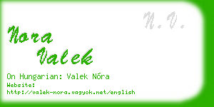 nora valek business card